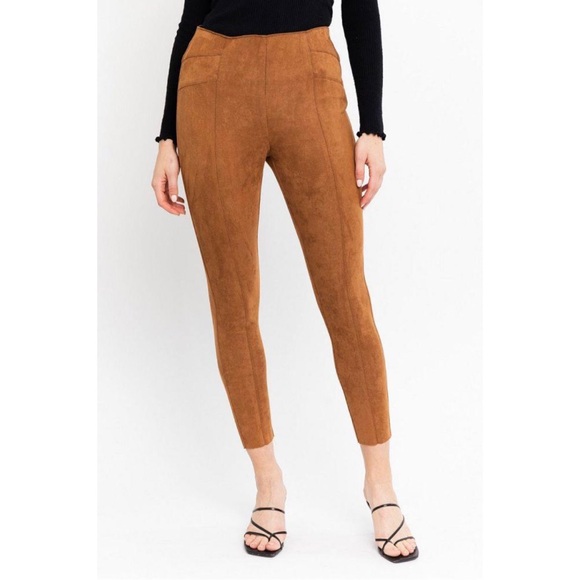 Gilli Faux Suede Leather Leggings Pants - Picture 7 of 10